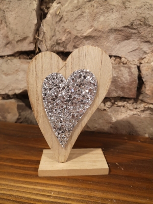Holzherz *Glitzer*
