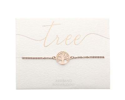 Armband Baum des Lebens - rosévergoldet
