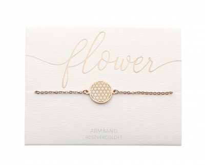 Armband Blume des Lebens - rosvergoldet