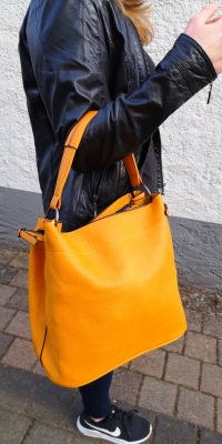 Handtasche orange-gelb