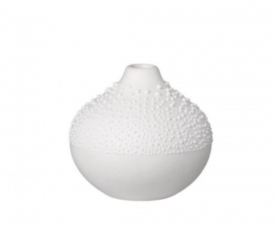 Wei�e Perlenvase 