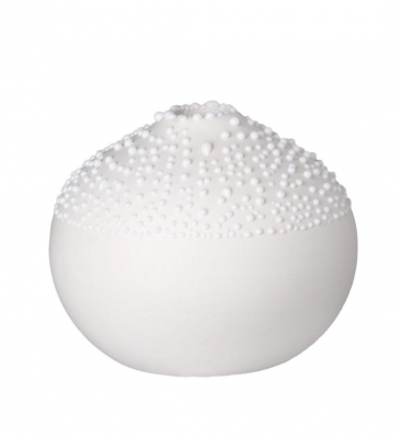 Wei�e Perlenvase 