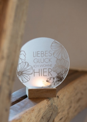 Glaspoesie - Liebes Glck, hier wohne ich