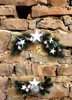 Weihnachtshoop Tanne, rosa