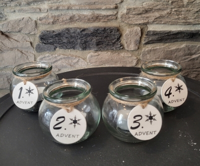 Teelichter Advent 4er Set