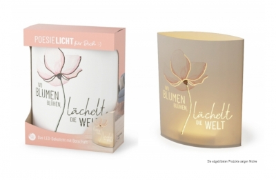 Poesielicht Wo Blumen bl�hen, l�chelt die Welt