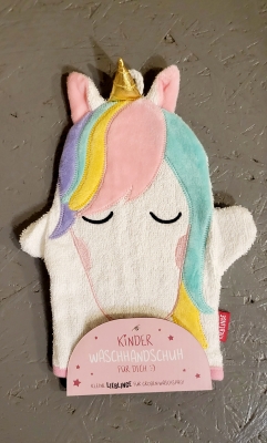 Kinder Waschhandschuh Einhorn