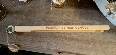 Grillzange Fleisch ist mein Gemse