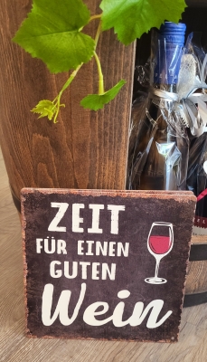 Schild Zeit fr einen guten Wein