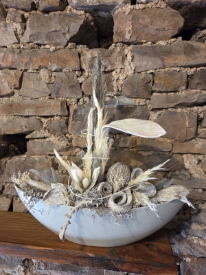 Groes Gesteck grau wei