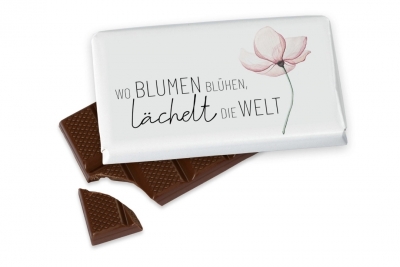 Kleine Schokolade Wo Blumen bl�hen, l�chelt die Welt