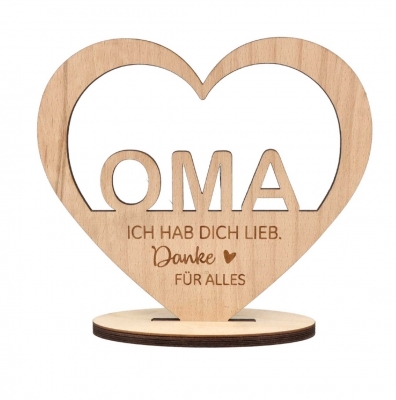 Beste Oma Aufsteller Herz