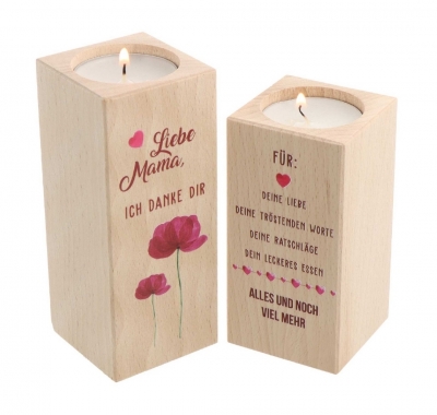 Teelichthalter Liebe Mama