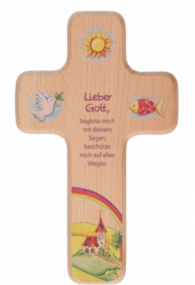 Holzkreuz Lieber Gott - natur