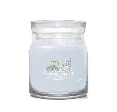 Mittlere Signature Kerze  *A calm & quiet place*