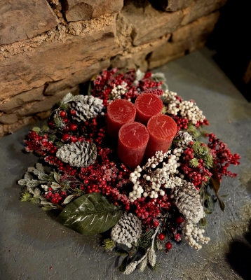 Adventskranz Mr. Frosti - Rot