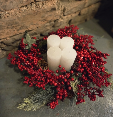 Adventskranz Red Berry - Wei