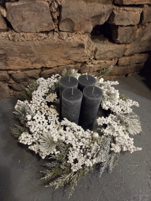 Adventskranz Snow - Salbei