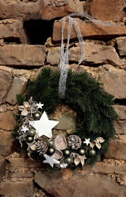 Trkranz Tanne - wei/salbei