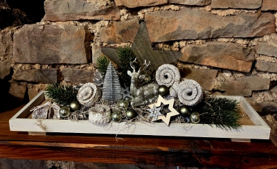 Groes Tablett Hirsch - silber