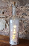 Glasflasche Winterlandschaft, silber