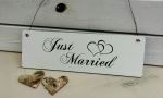 Holzschild *Just married*
