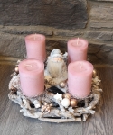 Adventskranz, rosa