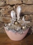 Kleines Gesteck, Goldhirsch, rosa