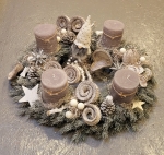 Adventskranz Wichtel, Silber wei�