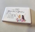 Kleine Schokolade Lass uns gemeinsam das Leben genie�en