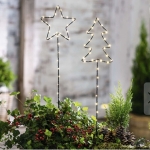 LED Gartenstecker Tanne & Stern