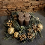 Adventskranz Sparkle - Taupe