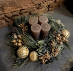 Adventskranz Sparkle - Taupe