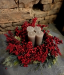 Adventskranz Red Berry - Taupe